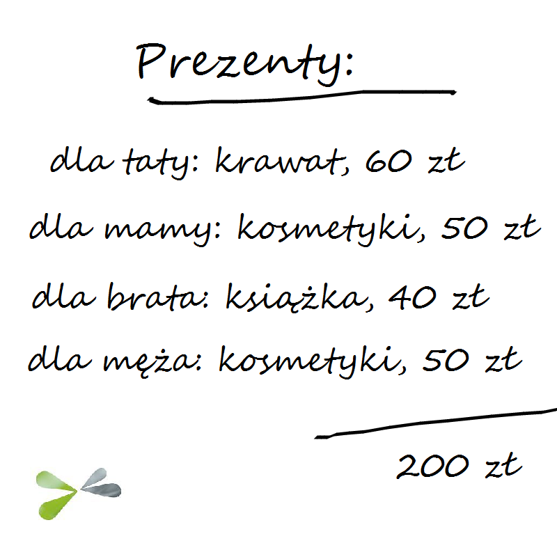 lista prezentow